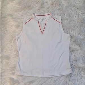 Pebble Beach sleeveless white golf top